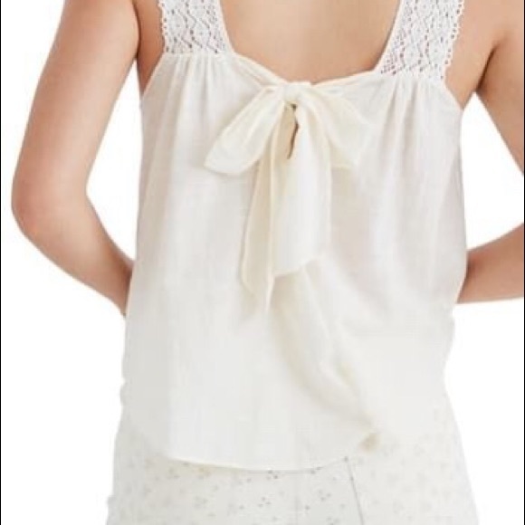 Madewell Crochet Tie Back Tank Top - Picture 2 of 6